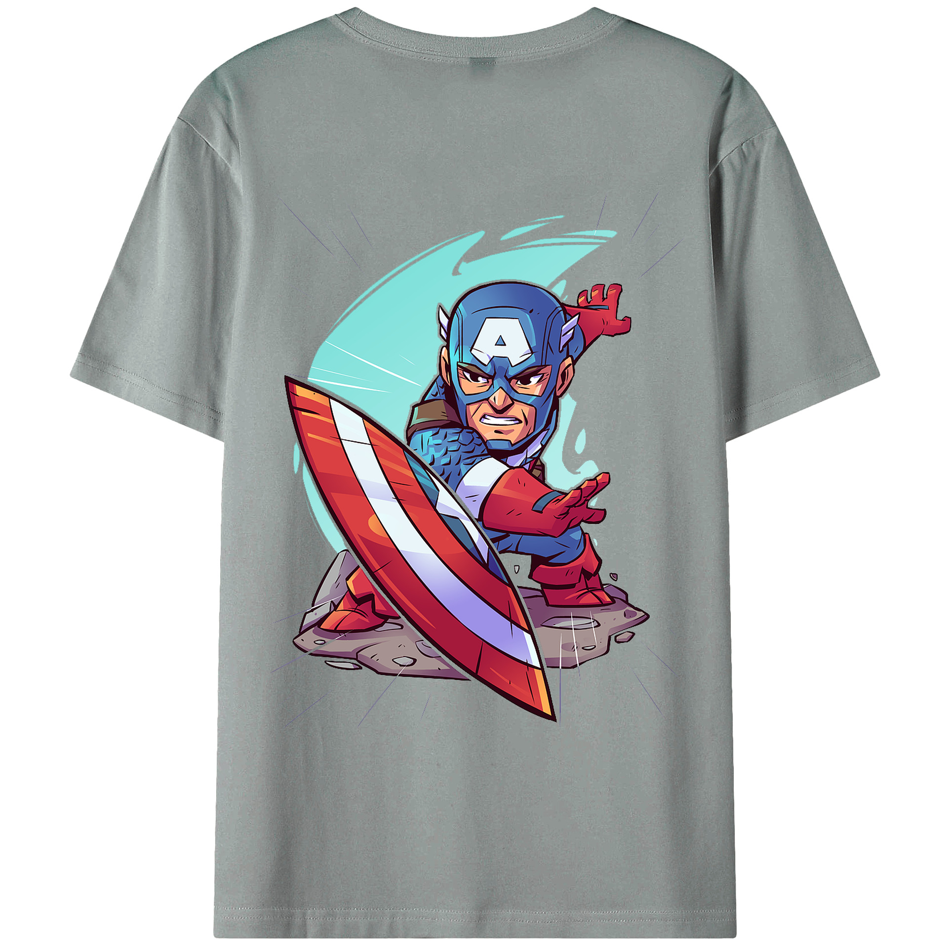 （画像用） アベンジャーズ The Avengers 綿100％ メンズ半袖Tシャツ（バックプリント） 通気性
